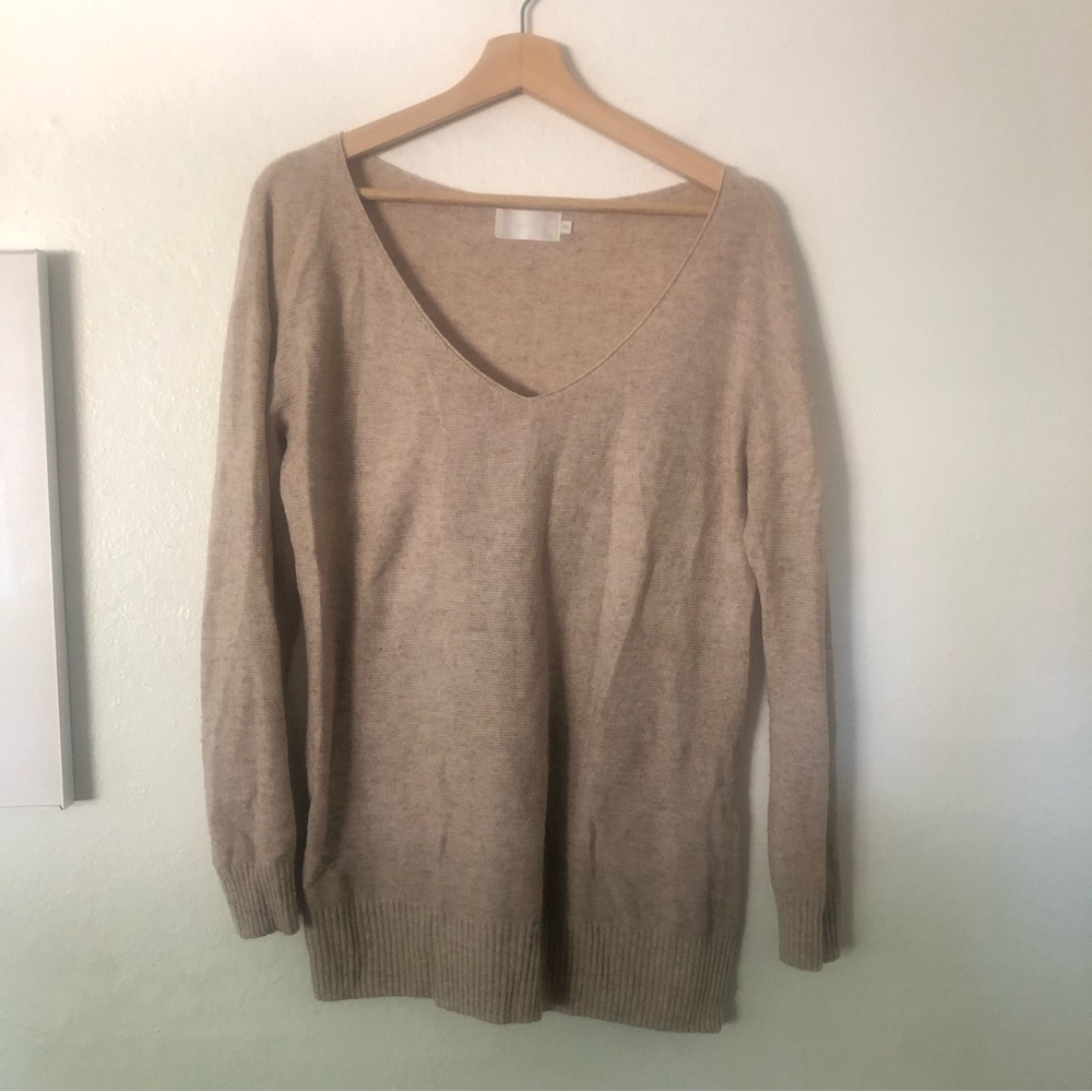 Knititude Oversized Wool Cashmere Blend Sweater in Cream Sz XS